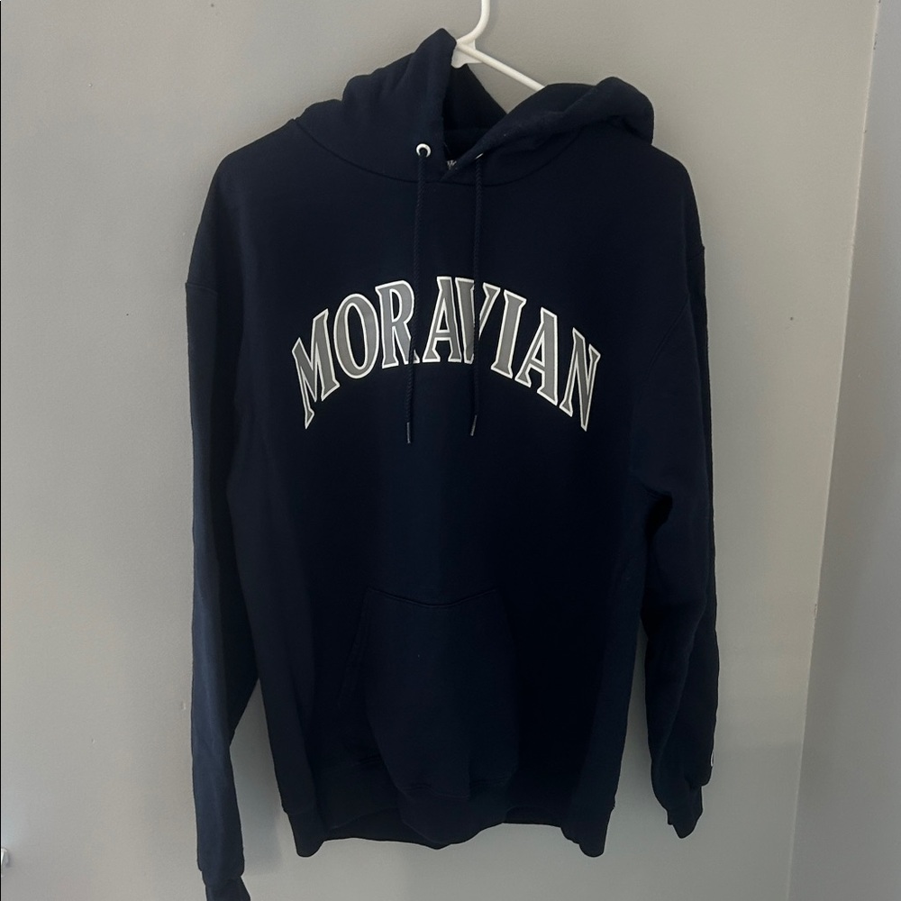 Moravian University Navy Pullover Hoodie - Casual Sweatshirt